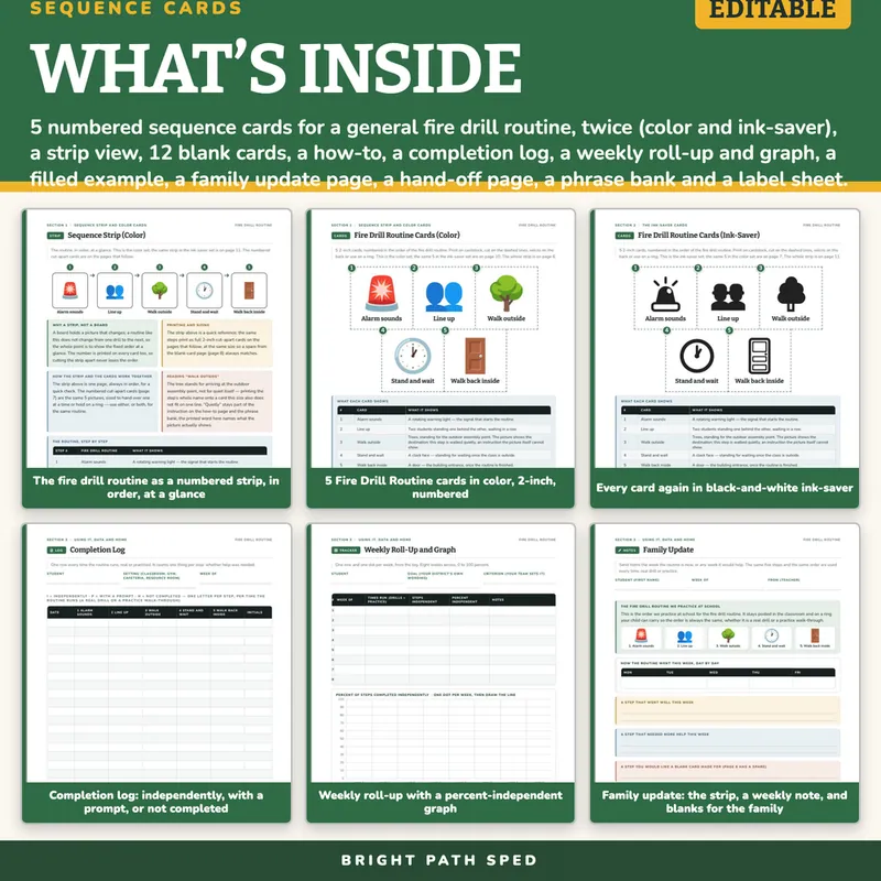 Fire Drill Routine Visual Schedule Cards, image 2 of 4