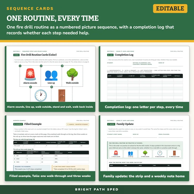 Fire Drill Routine Visual Schedule Cards, image 3 of 4