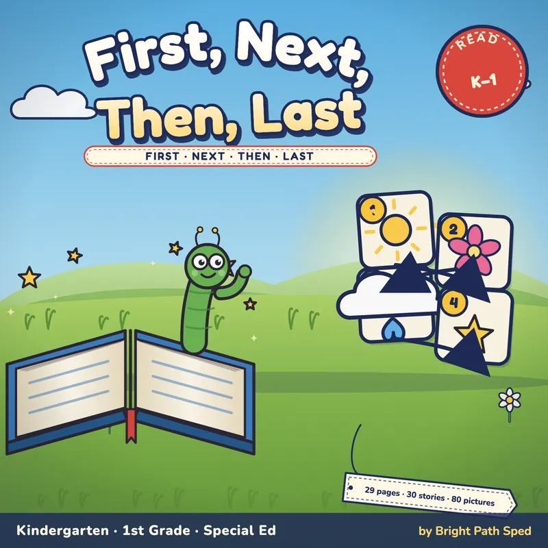 First, Next, Then, Last Sequencing Worksheets, image 1 of 4