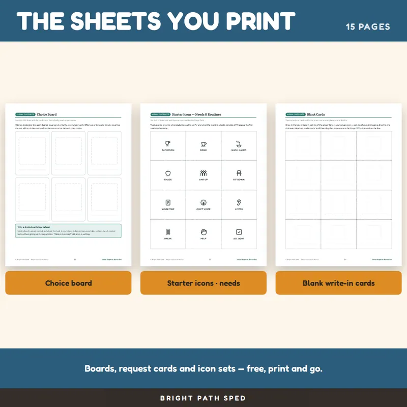 First Then Board and Visual Supports FREE, image 3 of 4