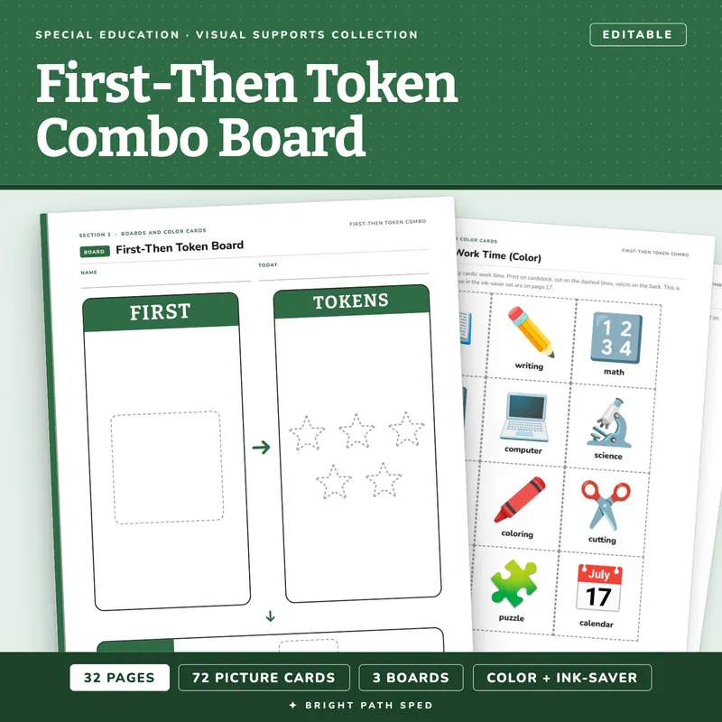 First-Then Token Combo Board, image 1 of 4
