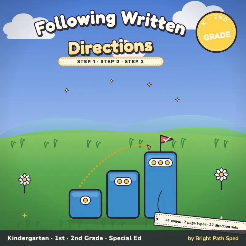 Following Written Directions Worksheets, image 1 of 4