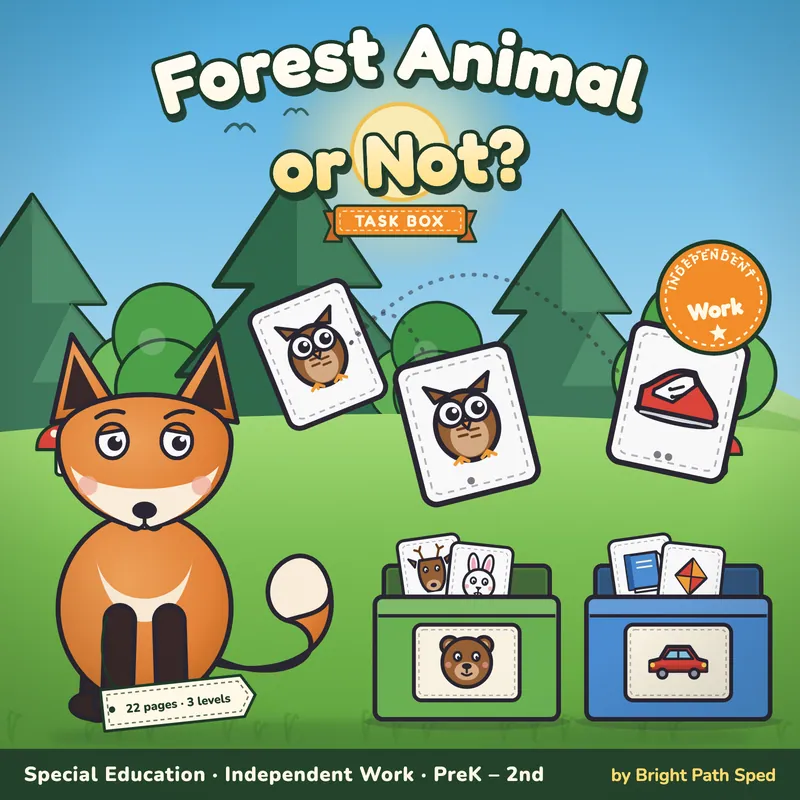 Forest Animals vs Not Sort Task Box, image 1 of 4