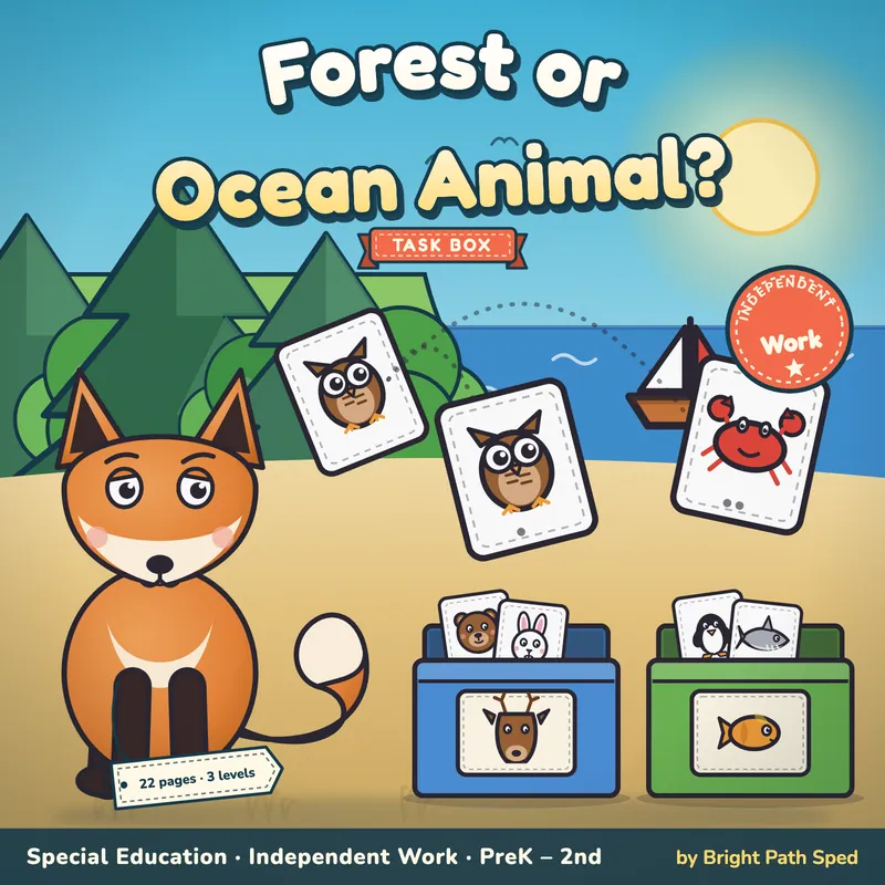 Forest or Ocean Animals? Sort Task Box, image 1 of 4