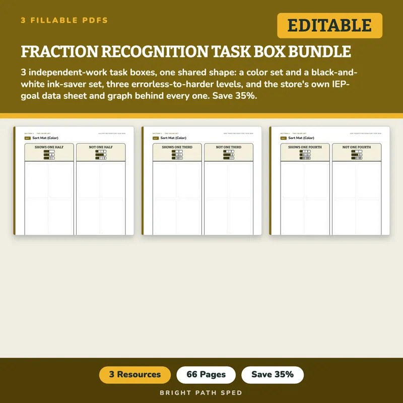 Fraction Recognition Task Box Bundle, image 1 of 3