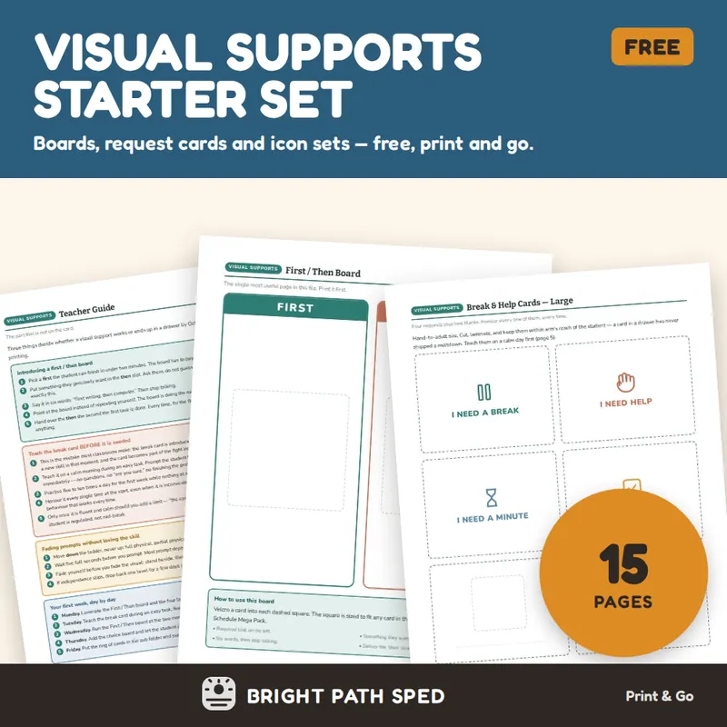 Free First Then Visual Schedule and First Then Board, image 1 of 4