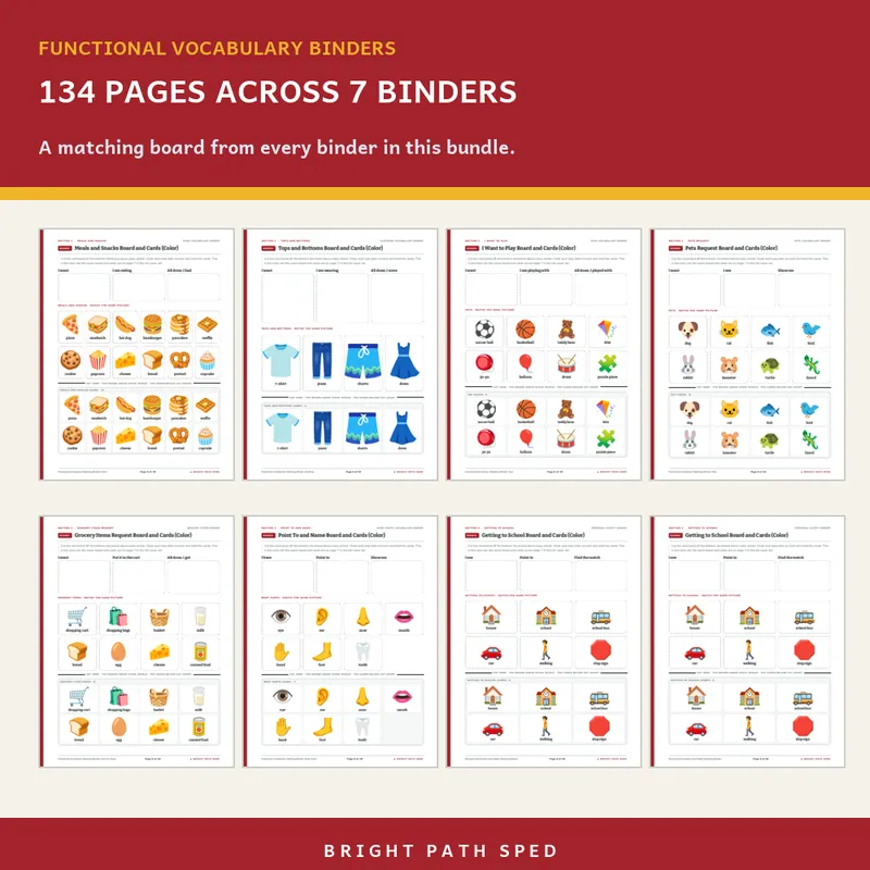 Functional Vocabulary Matching Binder Bundle, image 3 of 3