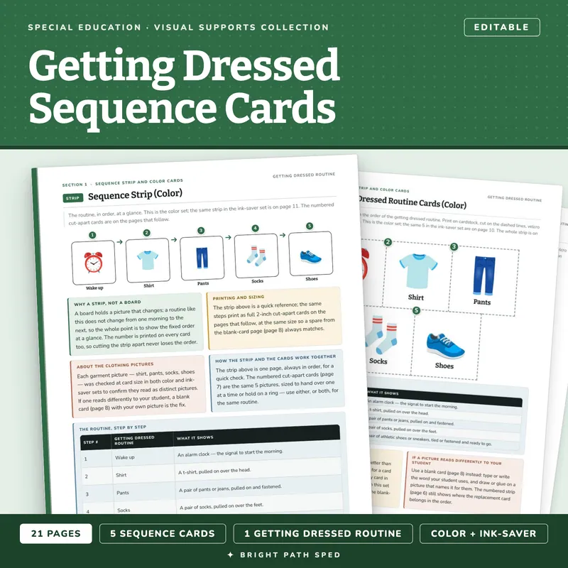 Getting Dressed Visual Schedule Cards, image 1 of 4