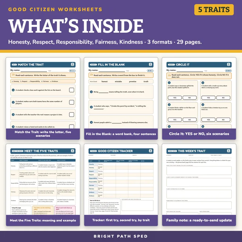Good Citizen Worksheets K-2, image 2 of 4