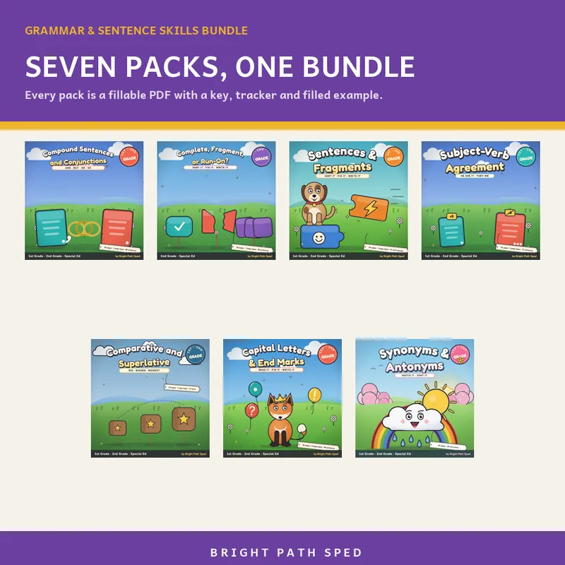 Grammar and Sentence Skills Worksheets Bundle, image 2 of 3