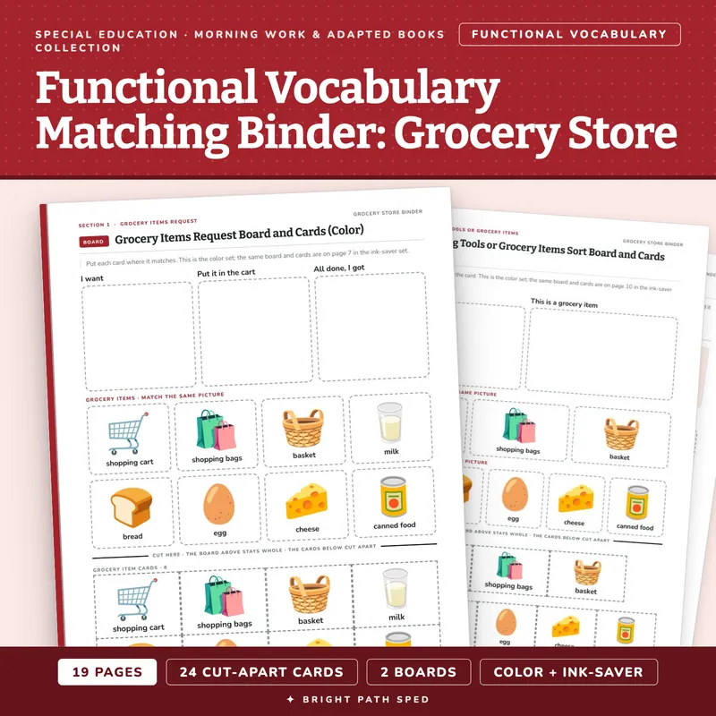 Grocery Store Matching Binder, image 1 of 4