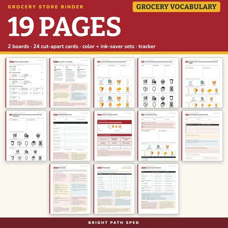 Grocery Store Matching Binder, image 4 of 4