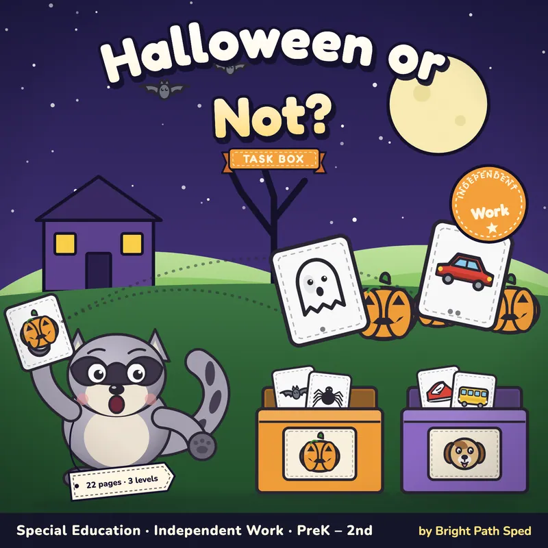 Halloween or Not Halloween? Sort Task Box, image 1 of 4