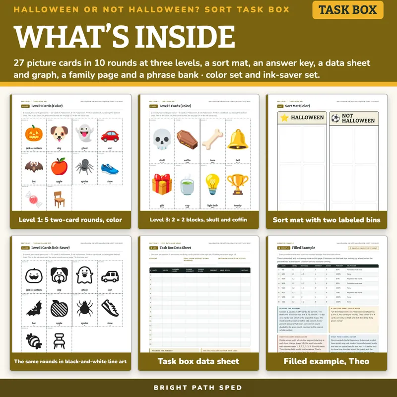 Halloween or Not Halloween? Sort Task Box, image 2 of 4