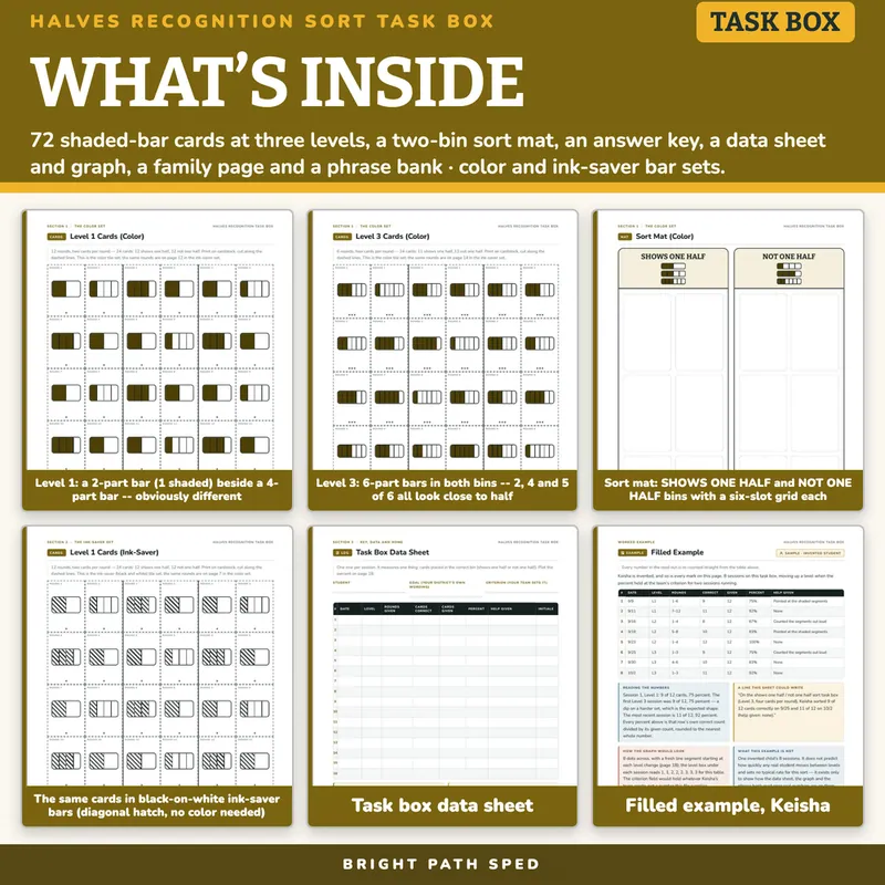 Halves Recognition Sort Task Box, image 2 of 4