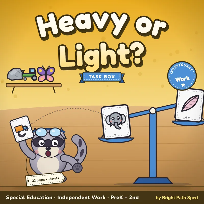 Heavy or Light Sort Task Box, image 1 of 4