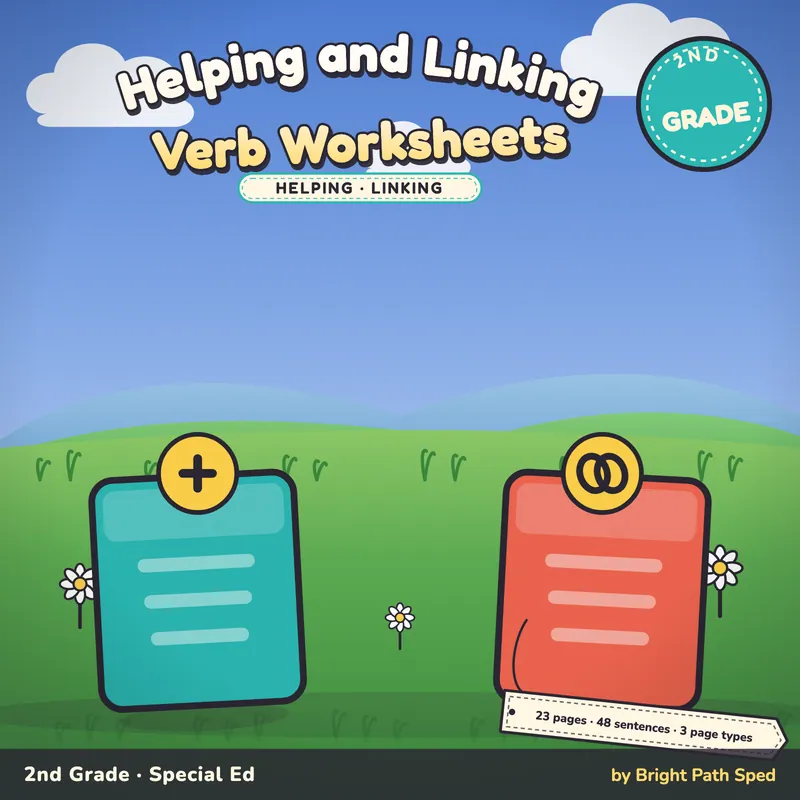 Helping and Linking Verb Worksheets, image 1 of 4