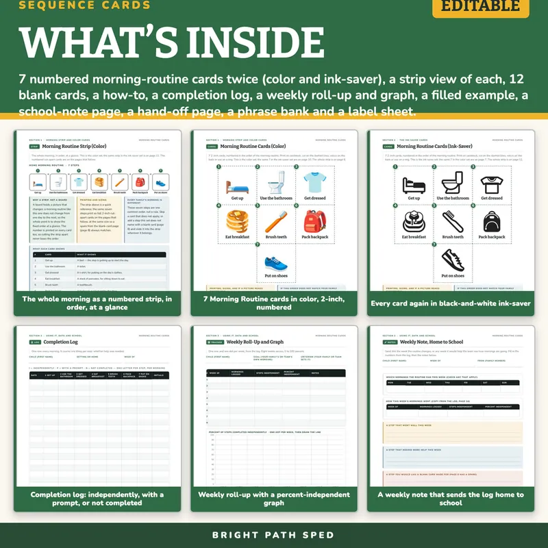 Home Morning Routine Visual Schedule Cards, image 2 of 4