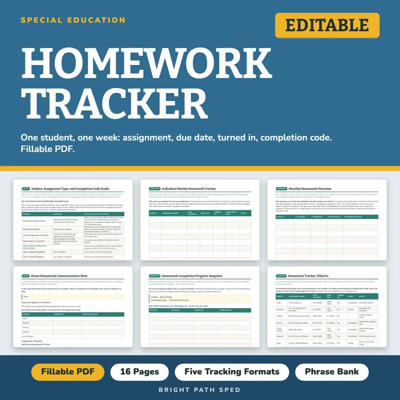 Homework Tracker, image 1 of 4