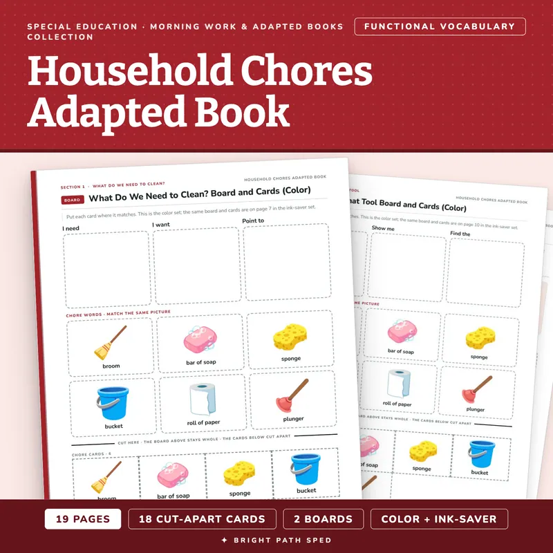 Household Chores Adapted Book, image 1 of 4