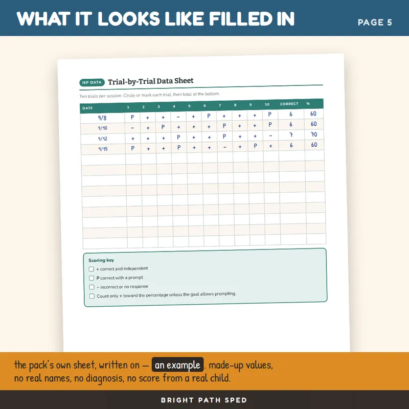 IEP Data Collection Sheets FREE, image 4 of 4