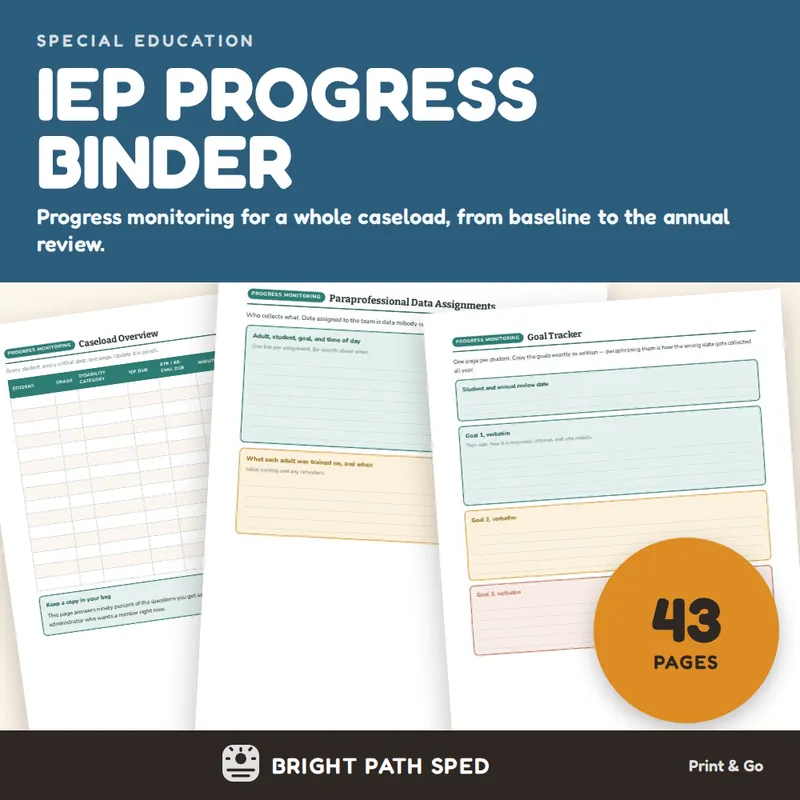 IEP Goal Tracking and Data Collection Sheets, image 1 of 4