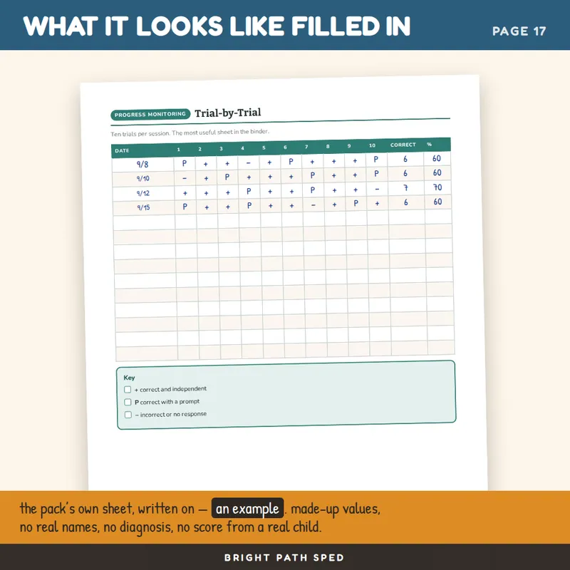 IEP Goal Tracking and Data Collection Sheets, image 4 of 4