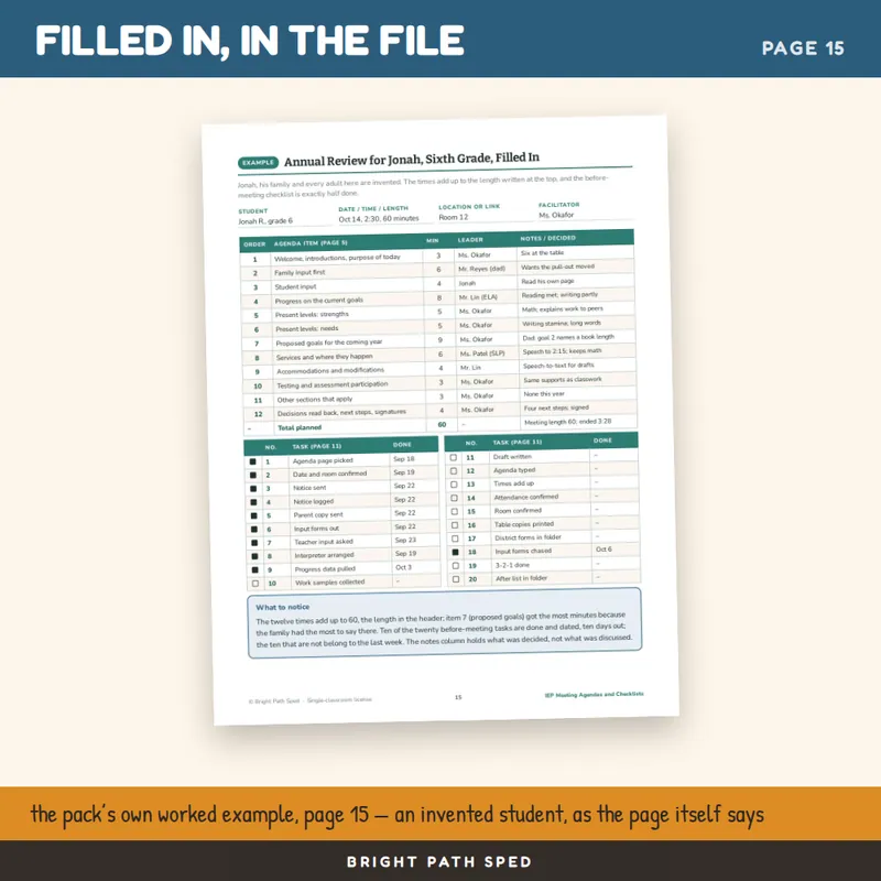 IEP Meeting Agenda Editable, image 4 of 4