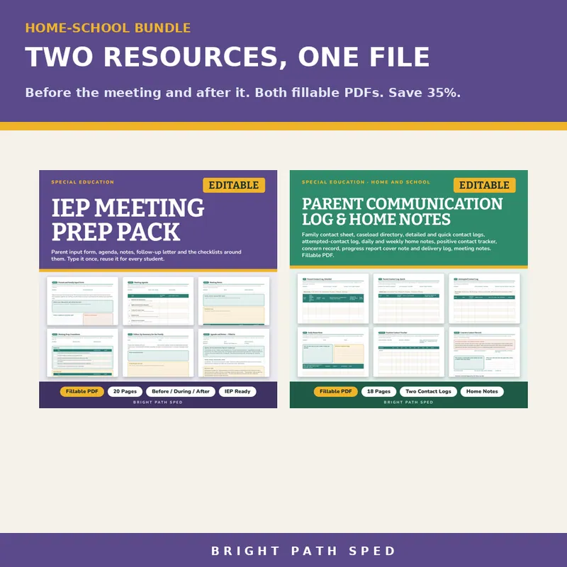 IEP Parent Communication Home School Notes Bundle, image 2 of 3