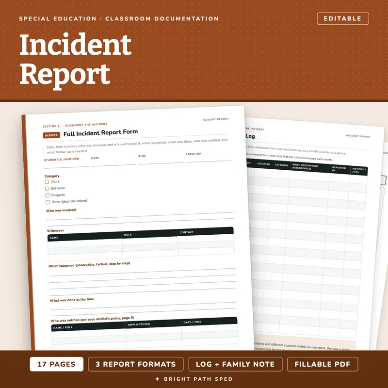 Incident Report Editable, image 1 of 4