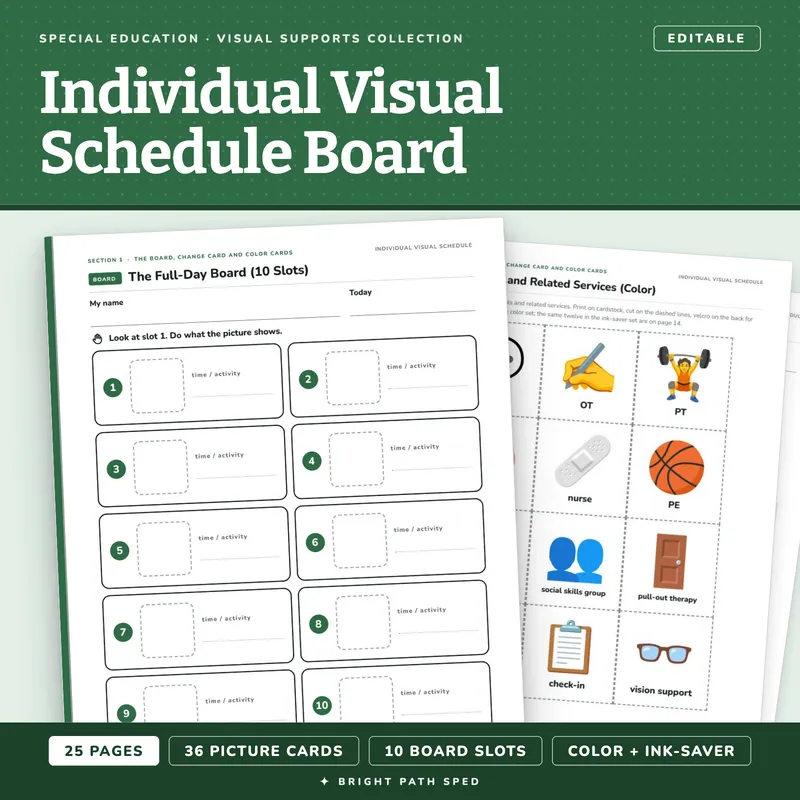 Individual Visual Schedule, image 1 of 4