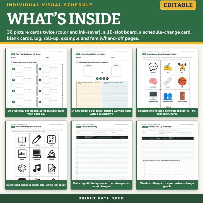 Individual Visual Schedule, image 2 of 4