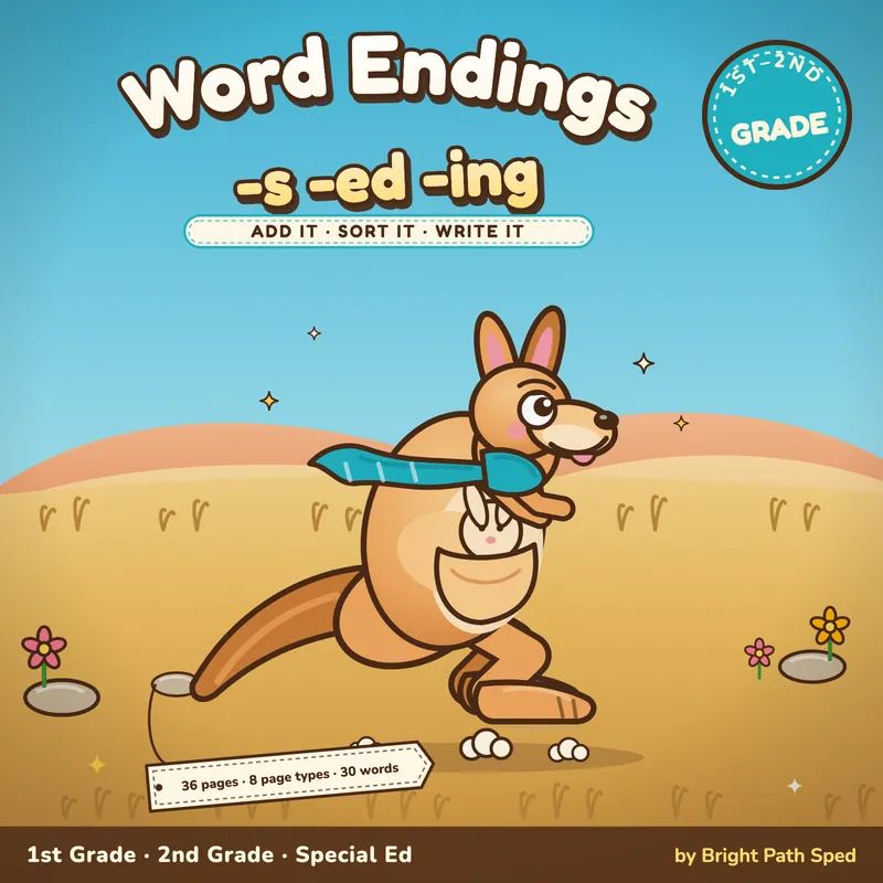 Inflectional Endings Worksheets, image 1 of 4
