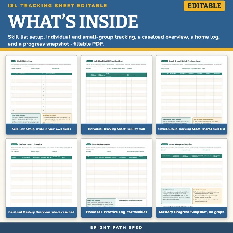IXL Tracking Sheet, image 2 of 4