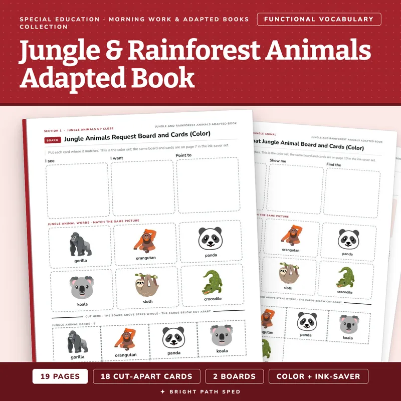 Jungle and Rainforest Animals Adapted Book, image 1 of 4
