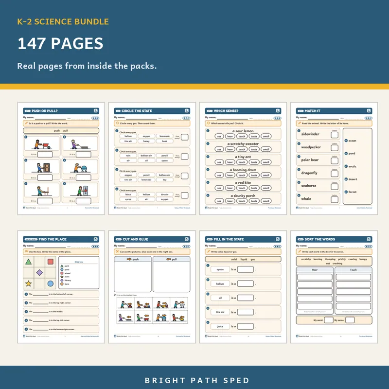 K-2 Science Worksheets Bundle, image 3 of 3