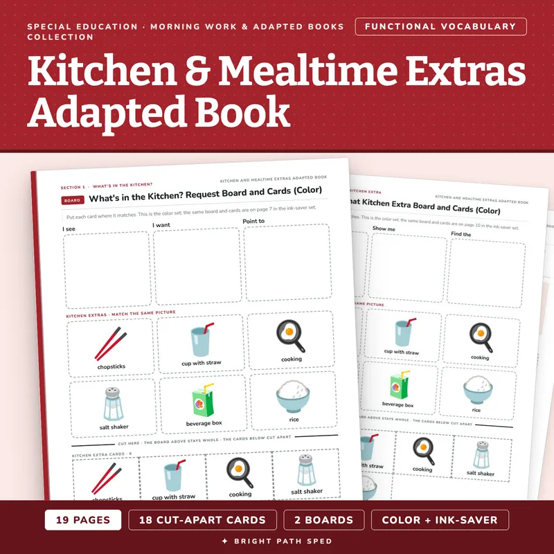 Kitchen and Mealtime Extras Adapted Book, image 1 of 4