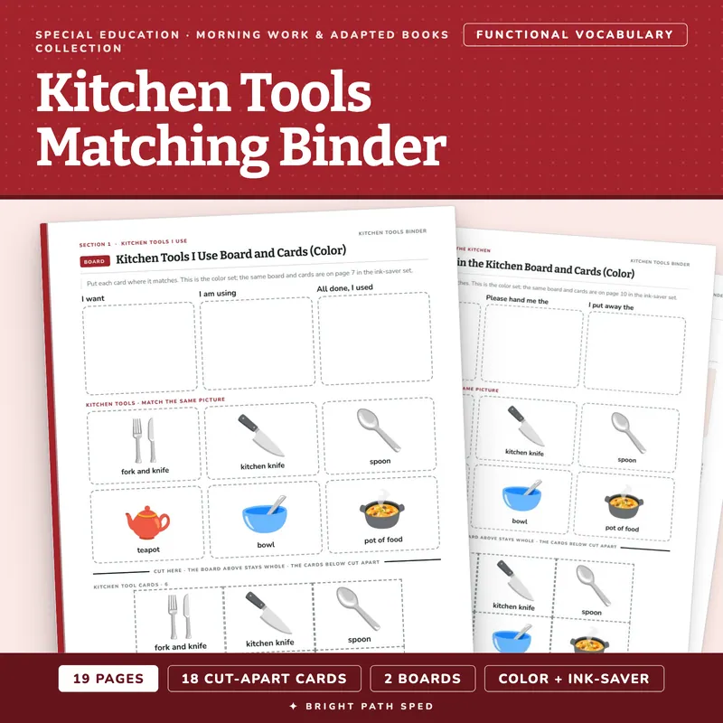 Kitchen Tools Matching Binder, image 1 of 4