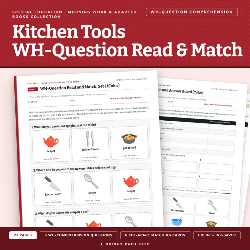 Kitchen Tools WH-Question Read and Match, image 1 of 4
