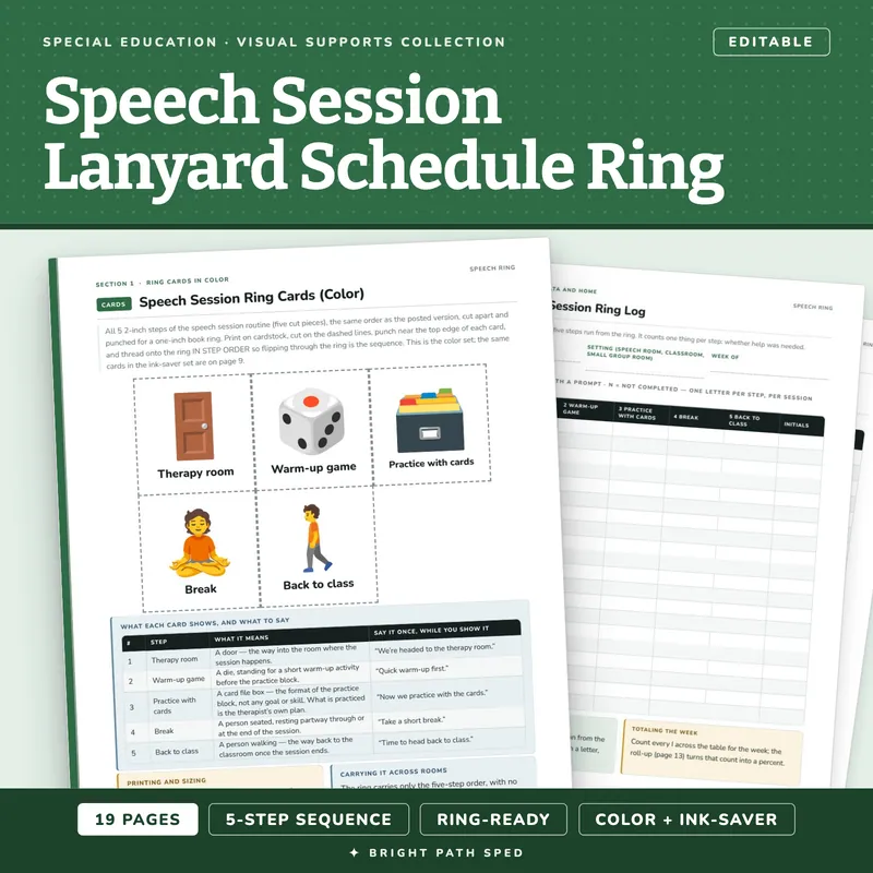 Lanyard Schedule Ring, image 1 of 4
