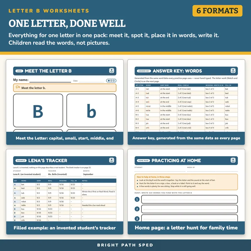 Letter B Worksheets, image 3 of 4