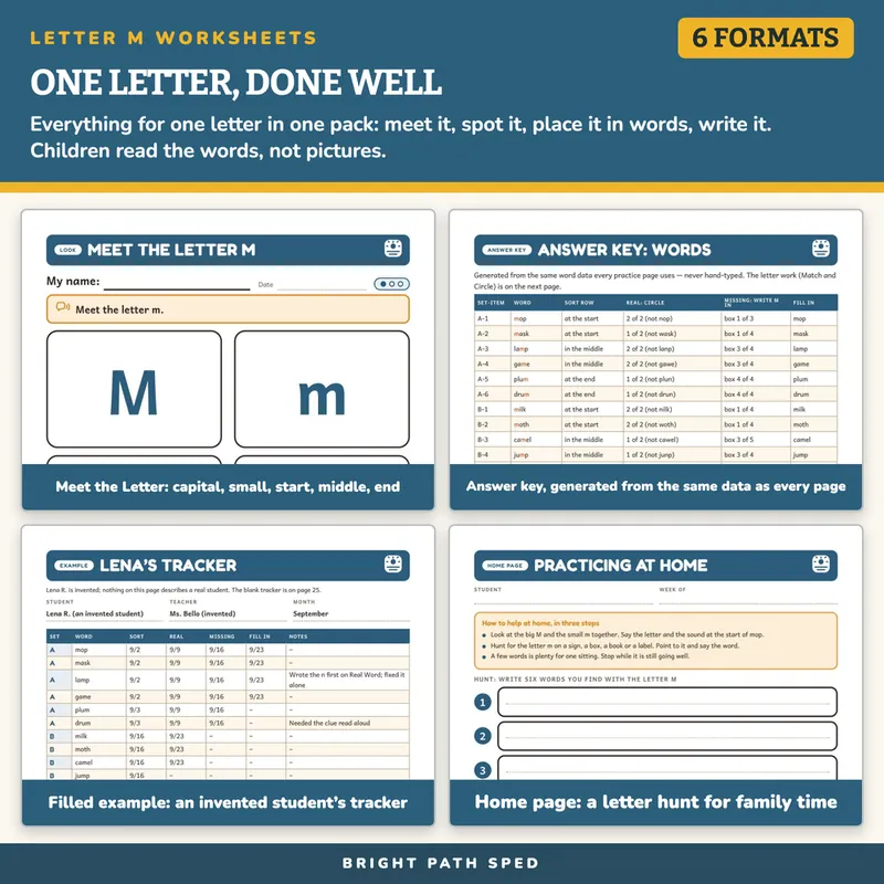 Letter M Worksheets, image 3 of 4