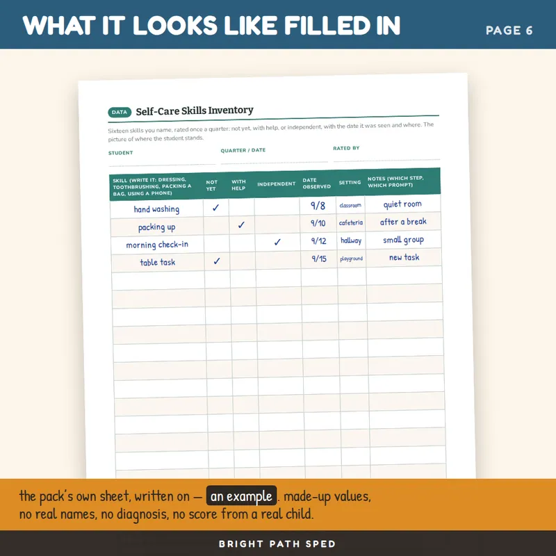 Life Skills Data Sheets FREE, image 4 of 4