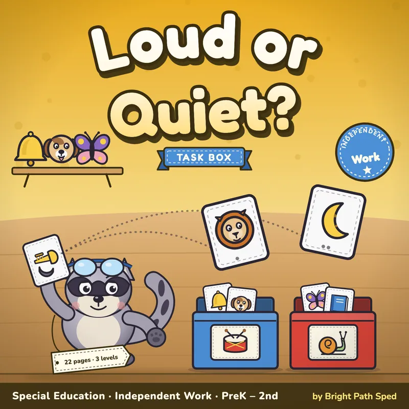 Loud or Quiet Sort Task Box, image 1 of 4