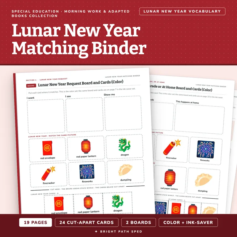 Lunar New Year Matching Binder, image 1 of 4