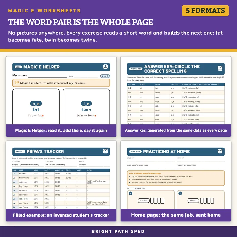 Magic E Worksheets, image 3 of 4