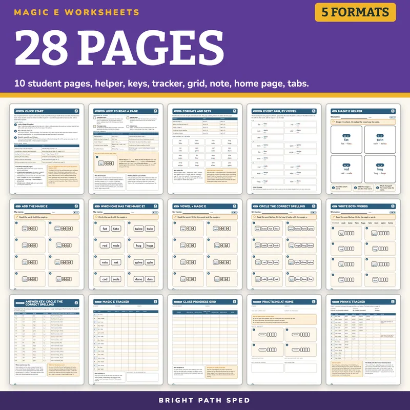 Magic E Worksheets, image 4 of 4