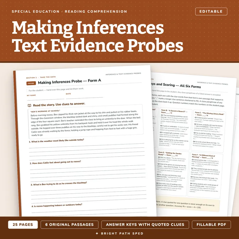 Making Inferences Text Evidence Probes Editable, image 1 of 4