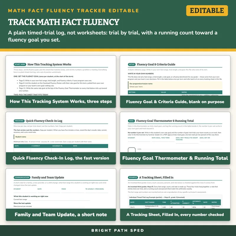Math Fact Fluency Tracker, image 3 of 4