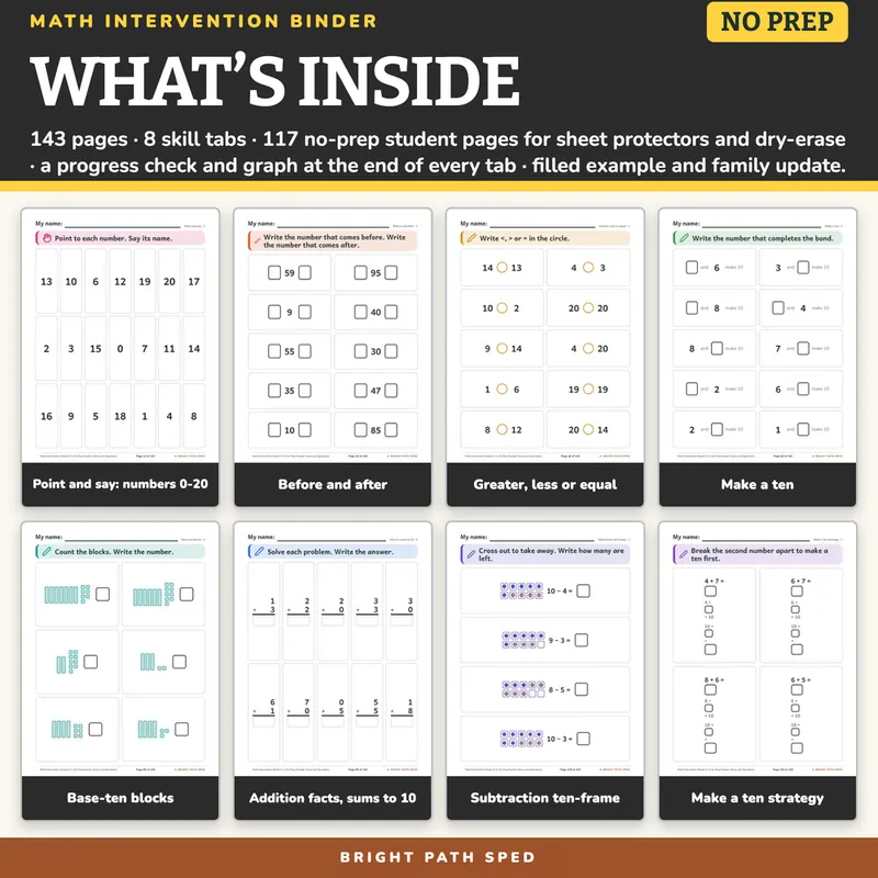 Math Intervention Binder K-2, image 2 of 4